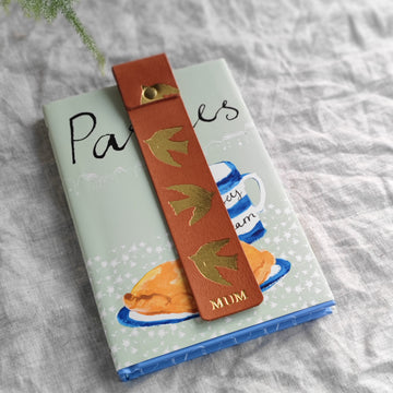 Gold Foil Leather bookmark 