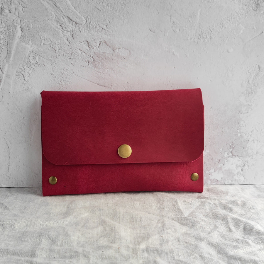 red leather passport wallet 