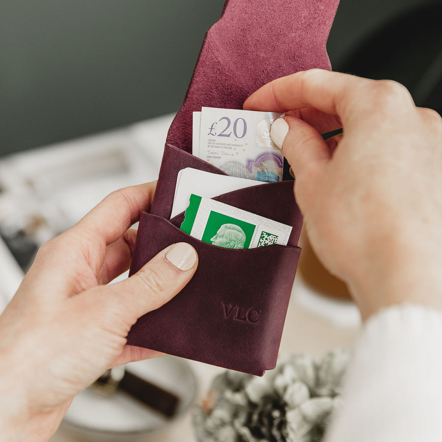 Plum Interlocked Wallet