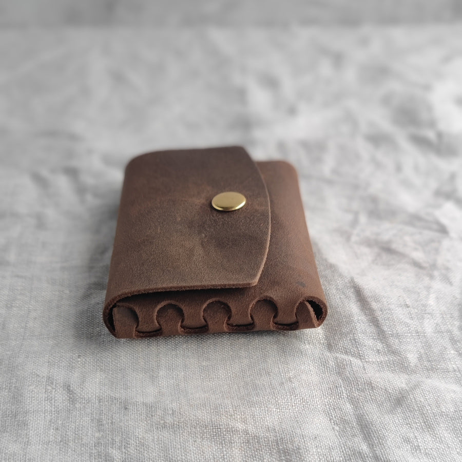 Oiled Leather Interlocked Purse- Not Personalised- Seconds Sale