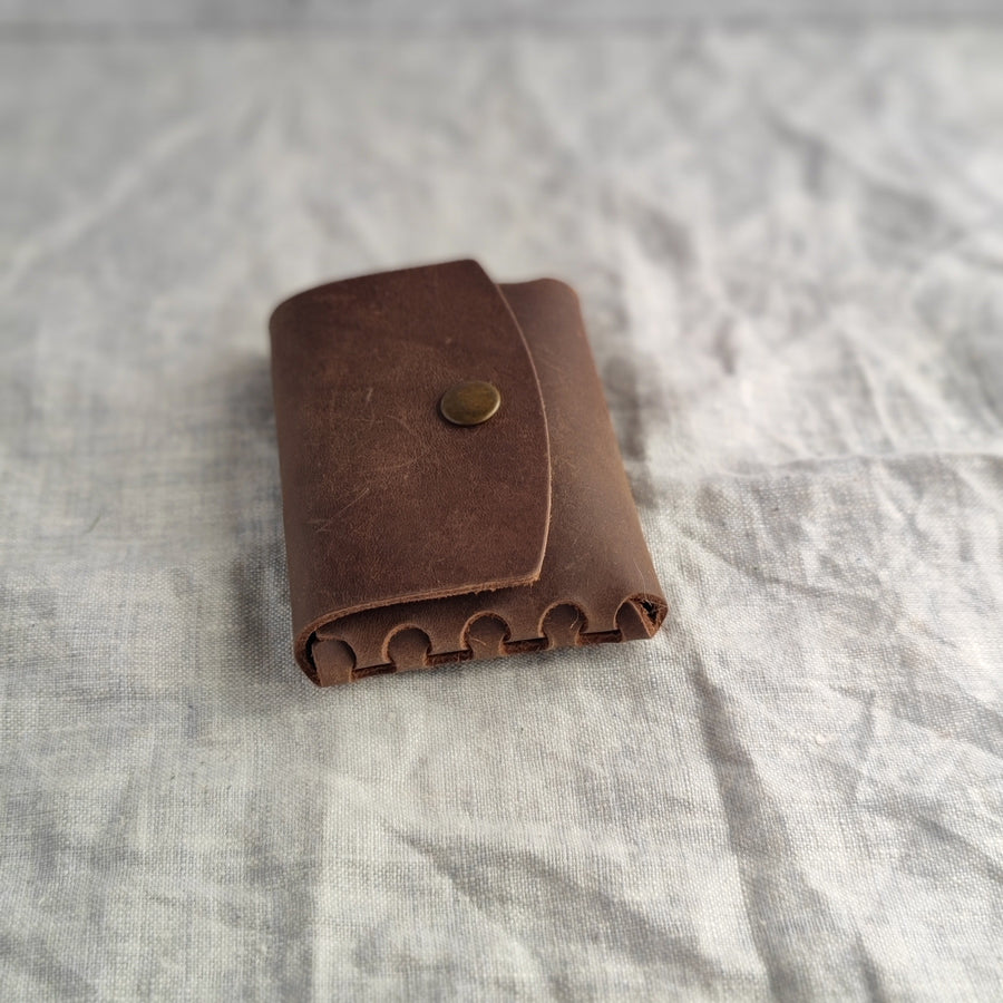Brown Oiled Leather Interlocked Purse- Seconds Sale- check!