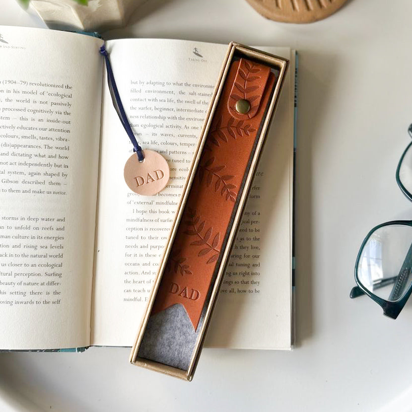 Smaller Botanical Personalised Bookmark With Gift Box- One Colour