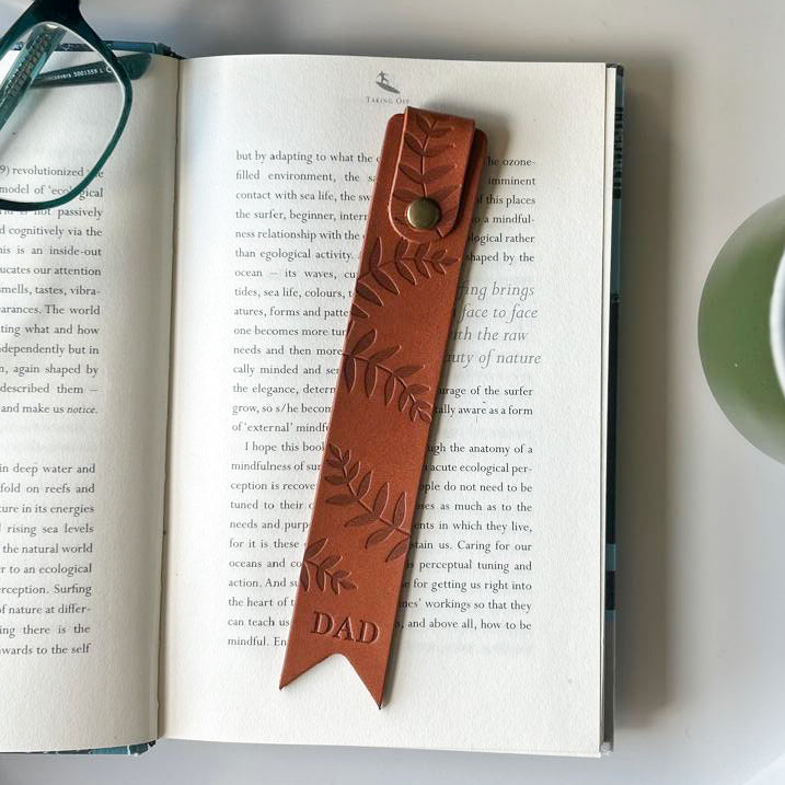 Smaller Botanical Personalised Bookmark With Gift Box- One Colour