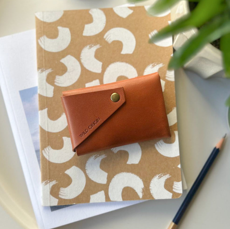 Dark Tan Veg Tan Leather Wallet