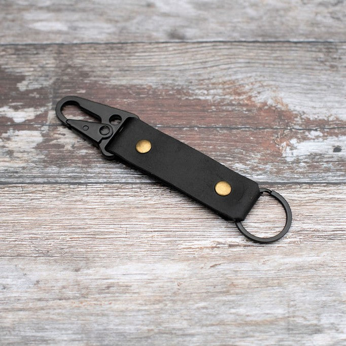 mens leather keyring