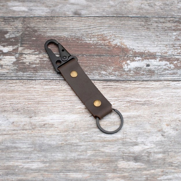 oiled leather keyring
