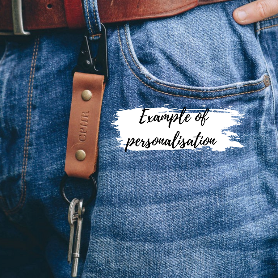 leather keyring for men