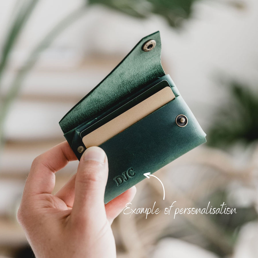 personalised leather wallet 