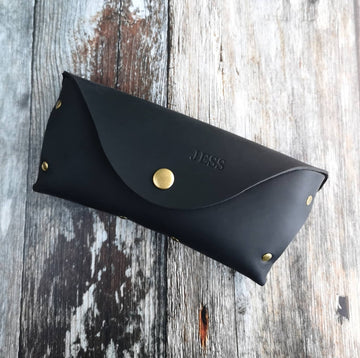 leather glasses case 