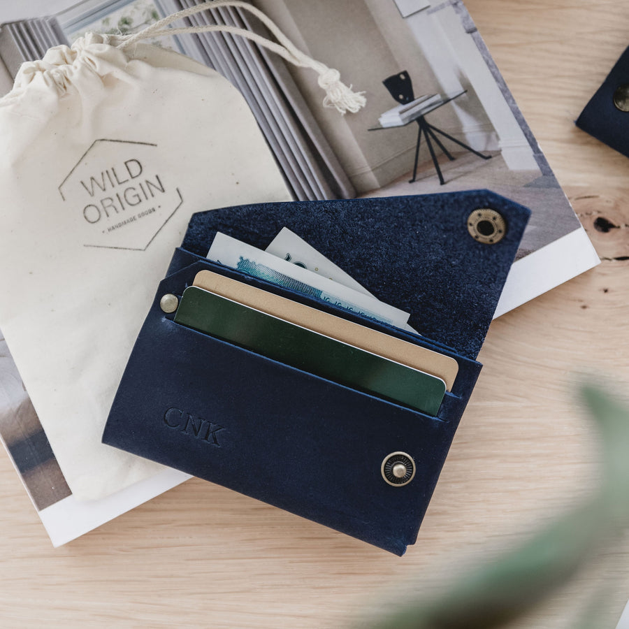 navy leather wallet 