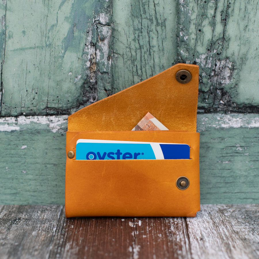 Yellow Leather Card Holder - Wild Origin
