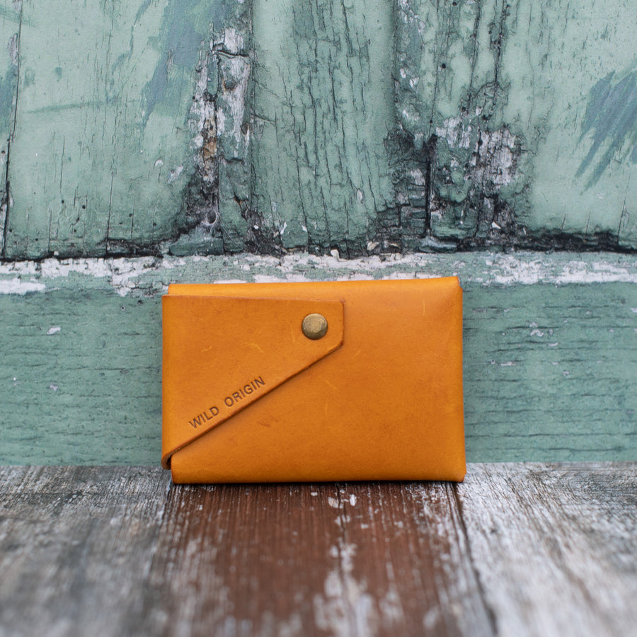 Yellow Leather Card Holder - Wild Origin