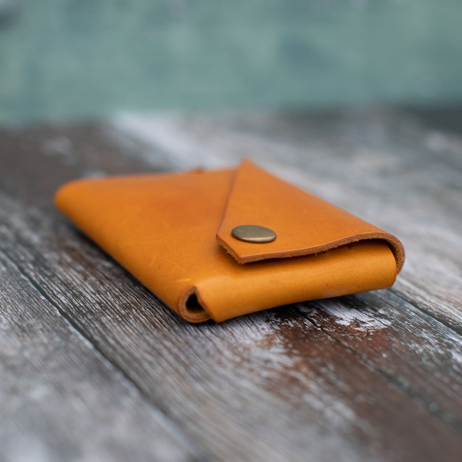 Yellow Leather Card Holder - Wild Origin