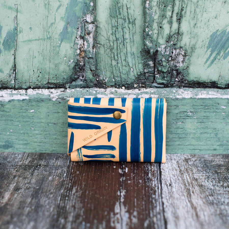 Blue Stripe Card Holder - Wild Origin