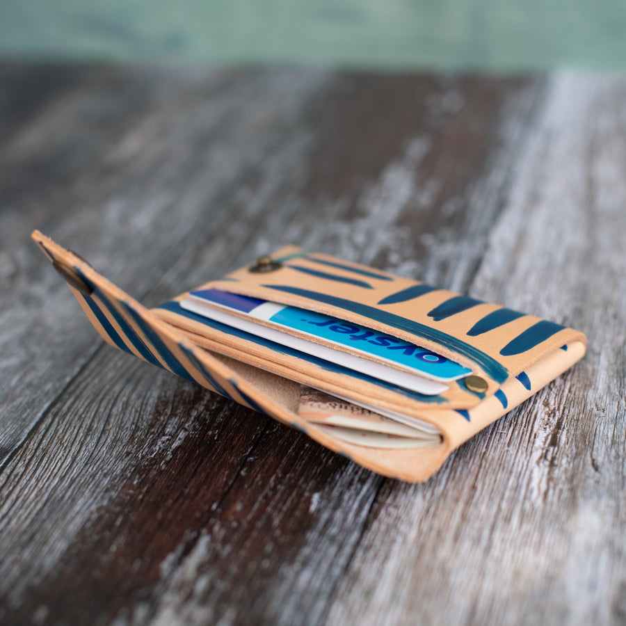 Leather handmade wallet cornwall 